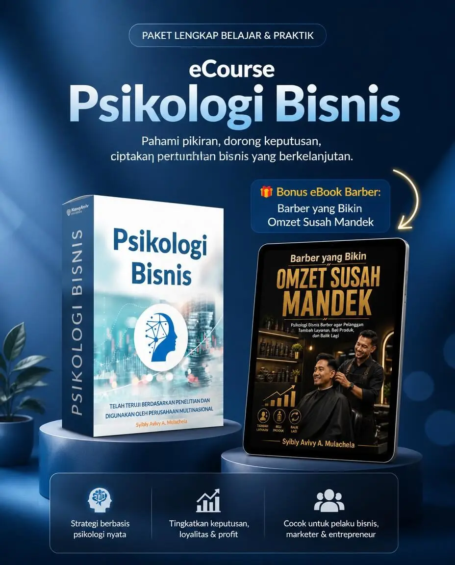 eCourse Psikologi Bisnis (+ Bonus eBook Barber: Barber yang Bikin Omzet Susah Mandek)
