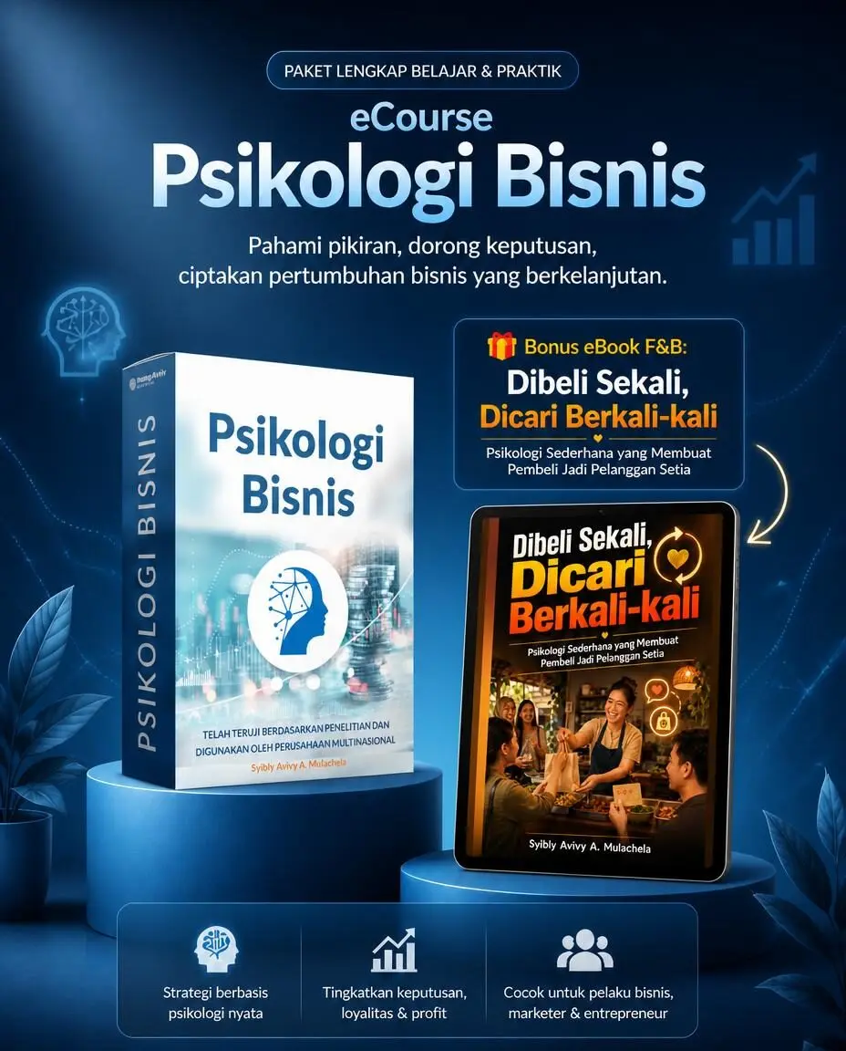 eCourse Psikologi Bisnis (+ Bonus eBook F&B: Dibeli Sekali, Dicari Berkali-kali)