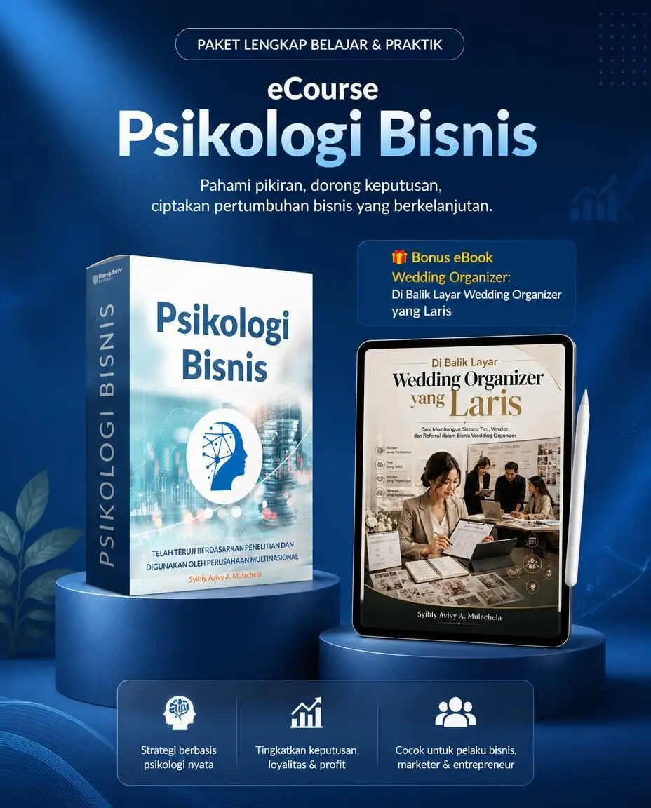 eCourse Psikologi Bisnis (+ Bonus eBook Wedding Organizer: Di Balik Layar Wedding Organizer yang Laris)
